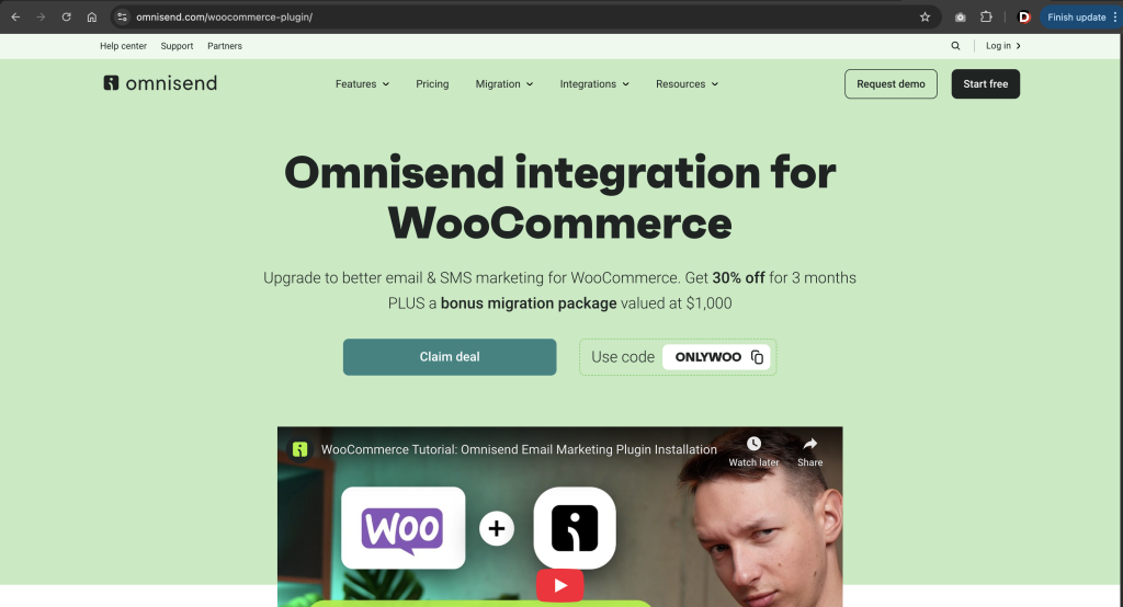 omnisend integration with wooocommerce 